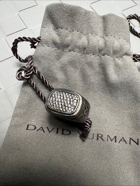 David Yurman Silver Diamond Ring size 9